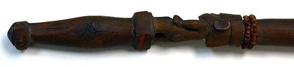 Parrying Club, Wood, chambered nautilus shell, paint, resin, fiber, Makira Island