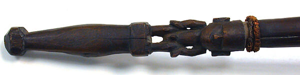 Parrying Club, Wood, chambered nautilus shell, paint, resin, fiber, Makira Island