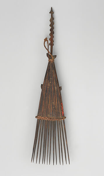Man's Comb, Wood, shell, paint, fiber, Ulawa Island