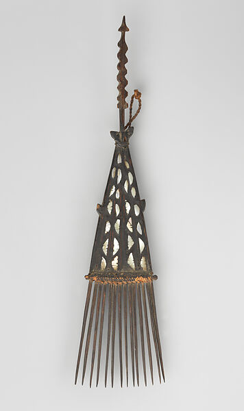 Man's Comb, Wood, shell, paint, fiber, Ulawa Island 