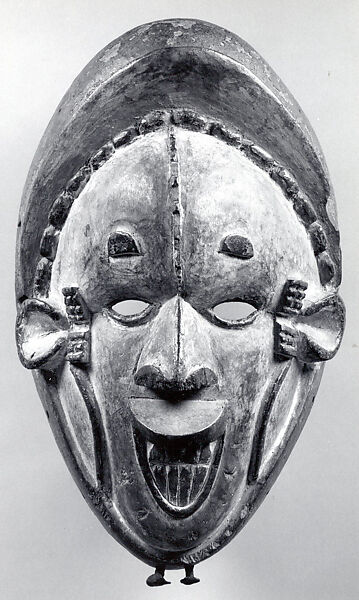 Mask (Okoroshi Oma), Wood, pigment, iron, Igbo peoples 