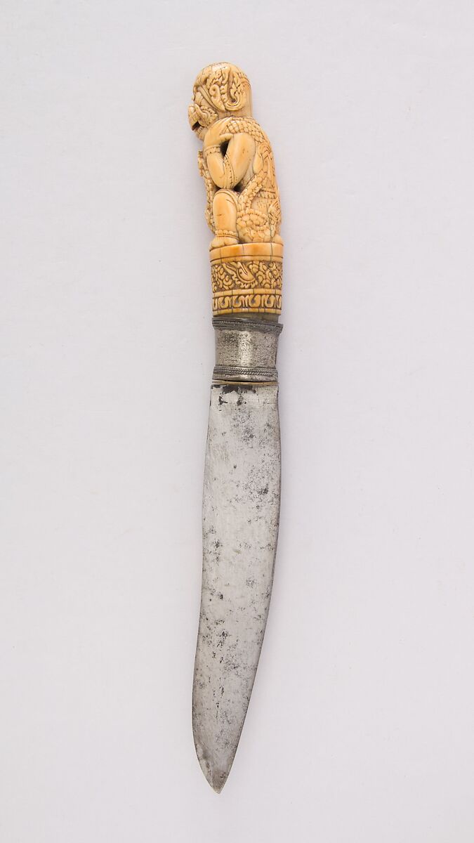Dagger (Dha or Dah Hmyaung), Ivory, steel, Burmese 