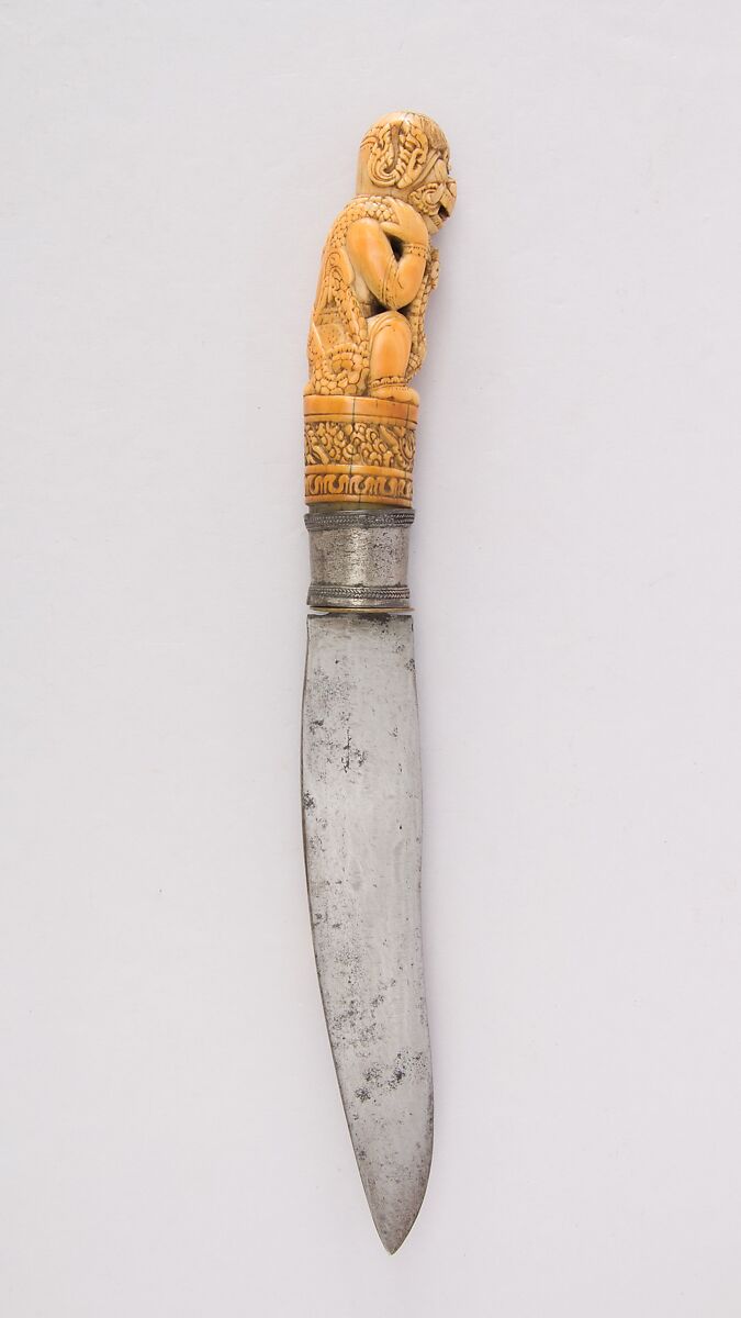 Dagger (Dha or Dah Hmyaung), Ivory, steel, Burmese