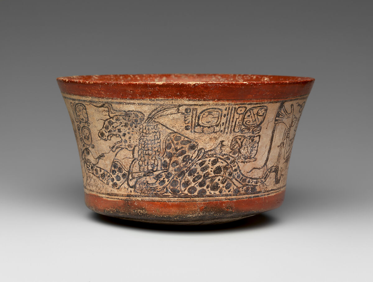 Bowl, Mythological Scene, Ceramic, Maya 