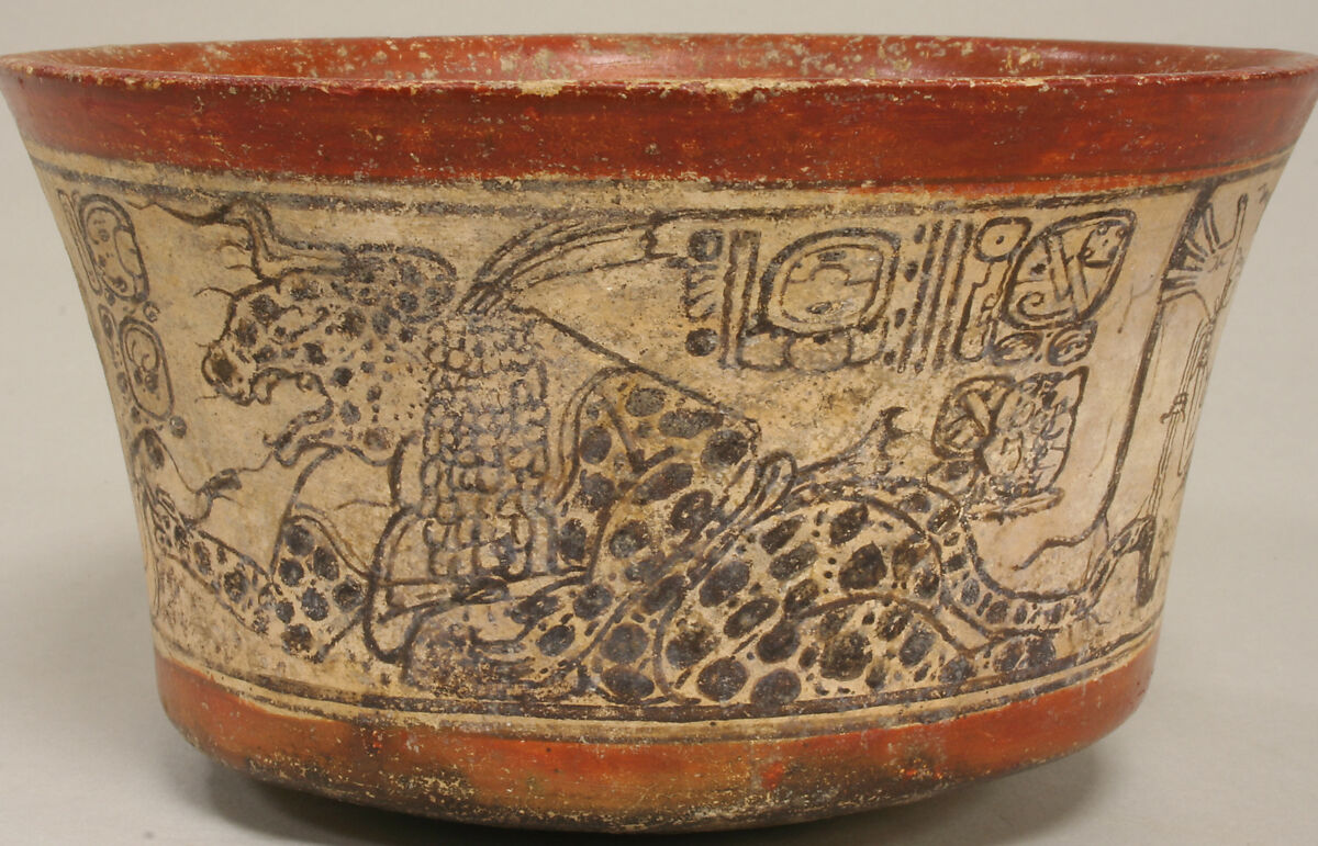 Bowl, Mythological Scene, Ceramic, Maya