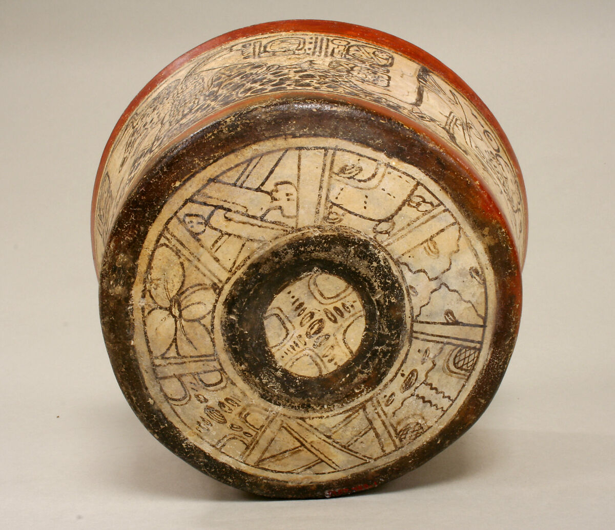 Bowl, Mythological Scene, Ceramic, Maya
