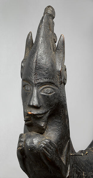 Naga morsarang (medicine horn), Toba Batak artist, Water buffalo horn, wood, Toba Batak