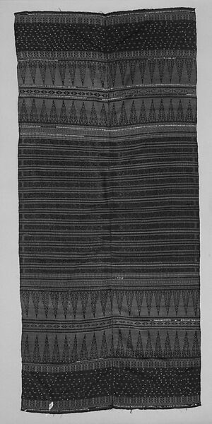 Sarong (Kain Lepas), Silk, gold and silver wrapped thread, sequins, Indonesia, Sumatra, Temalang Ulu, Pasemah