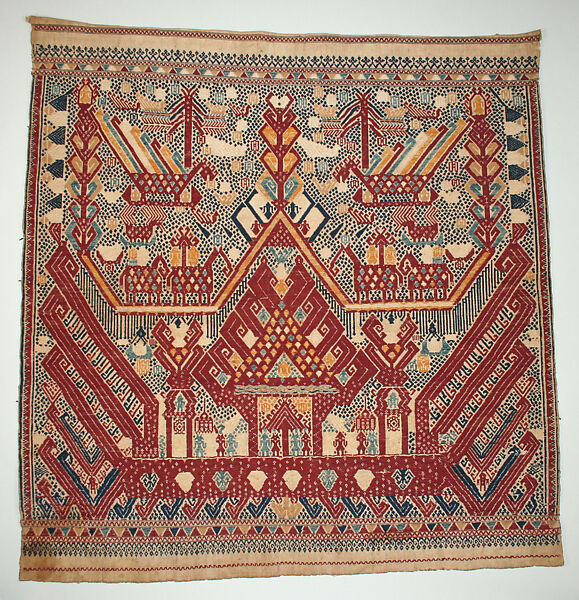 Ceremonial Textile (Tampan), Cotton, gold wrapped thread, Lampung 