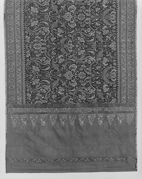 Shoulder Cloth (Slendang), Silk, silver wrapped thread, Sumatra 