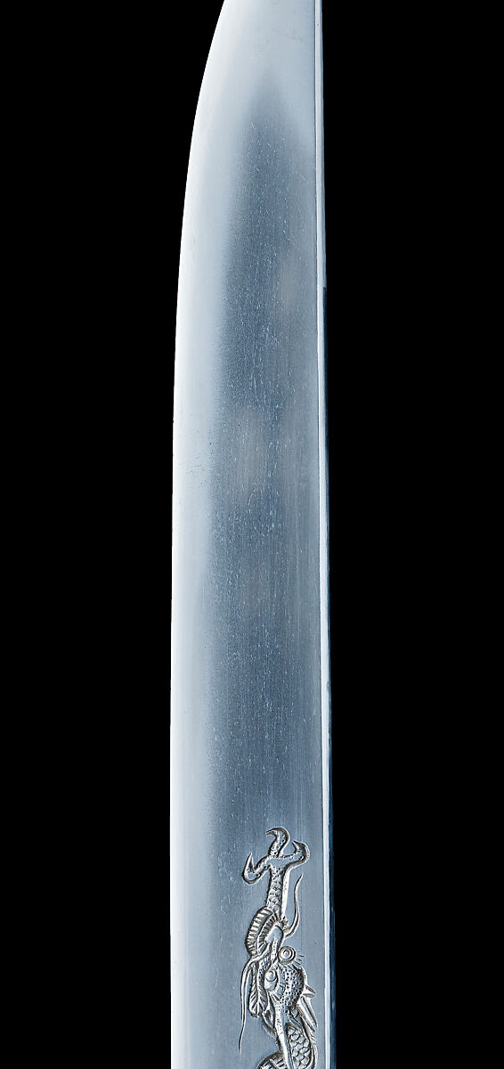 Blade and Mounting for a Dagger (Tantō), Steel, wood, lacquer, rayskin (samé), thread, copper-gold alloy (shakudō), gold, hiirodō, Japanese