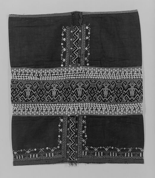 Skirt, Cotton, glass beads, cowrie shells, Apo or Kenyah or Kayan peoples 