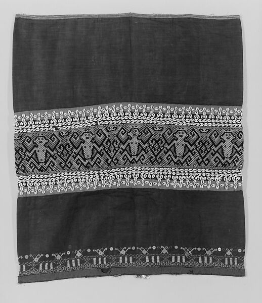 Skirt, Cotton, glass beads, cowrie shells, Apo or Kenyah or Kayan peoples