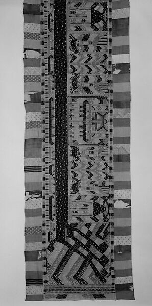 Ceremonial Banner (Palepai), Cotton, silver wrapped thread, Lampung 