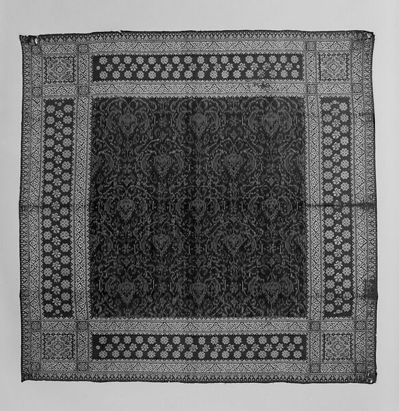 Headcloth, Silk, metal wrapped thread, Sumatra 