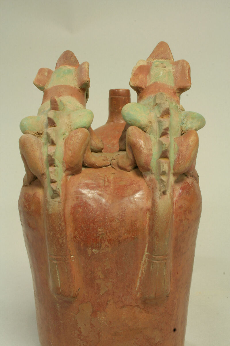 Double-chambered bottle, Bahía artist(s), Ceramic, celadonite, Bahia