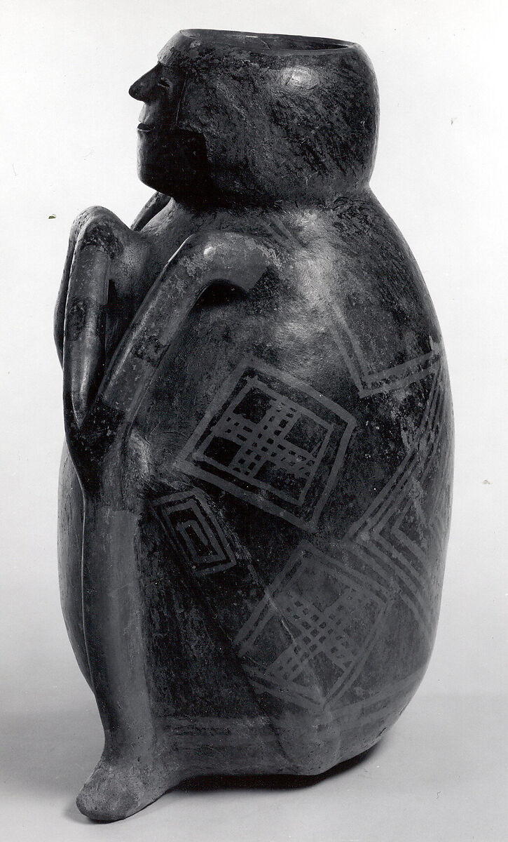 Seated Figure Vessel, Ceramic, Capulí
