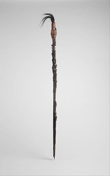 Tunggal panaluan (ritual staff), Toba Batak artist(s), Wood, cotton, horse hair, metal, feathers, Toba Batak peoples