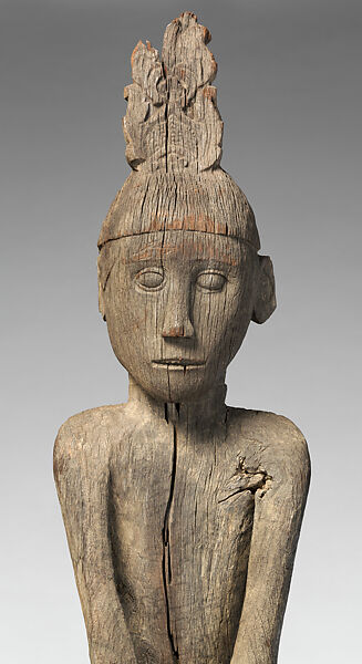 Hampatong (figure), Ngadju or Ot Danum artist, Wood, pigment, Ngadju or Ot Danum peoples