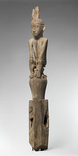Hampatong (figure), Ngadju or Ot Danum artist, Wood, pigment, Ngadju or Ot Danum peoples
