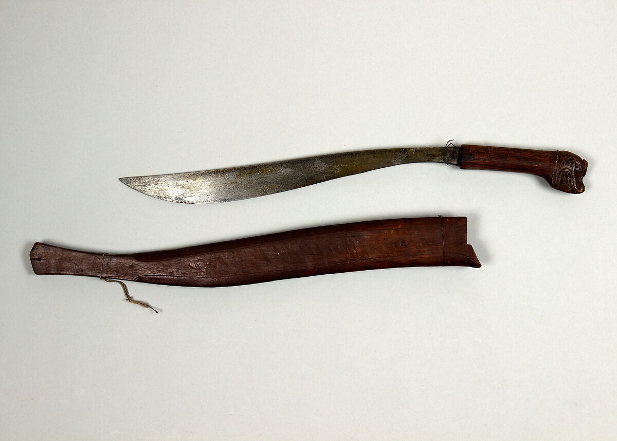 Jungle Knife (Parang) with Sheath, Wood, Malayan 