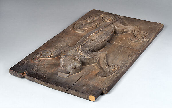 Pintun jambur (rice granary door), Toba Batak artist, Wood, Toba Batak peoples