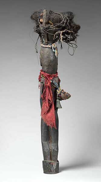 Ganagana (ancestor figure), Toba Batak artist, Wood, fiber, trade cloth, horse hair, cowrie shells, glass beads, brass, iron nails, bone, seeds, feathers, Toba Batak people