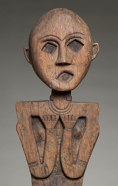 Padrarulj (ancestor figure), Paiwan artist, Wood, porcelain, Paiwan peoples