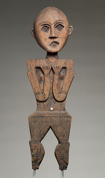 Ancestor Figure (Tsmas), Wood, porcelain, Paiwan people 