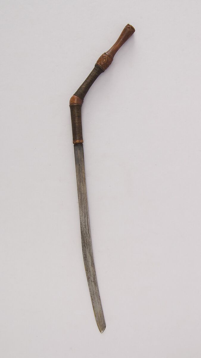 Knife (Pisau Raut), Wood, steel, Malayan