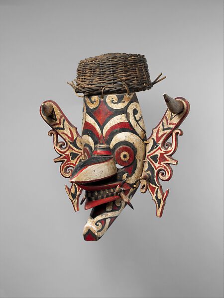 Mask (Hudoq), Wood, paint, fiber, Kenyah or Kayan peoples 