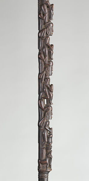 Tunggal panaluan (ritual staff), Toba Batak artist(s), Wood, cotton, horse hair, metal, feathers, Toba Batak peoples