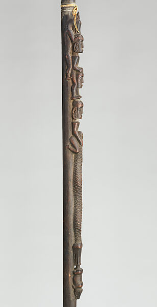 Tunggal panaluan (ritual staff), Toba Batak artist(s), Wood, cotton, horse hair, metal, feathers, Toba Batak peoples