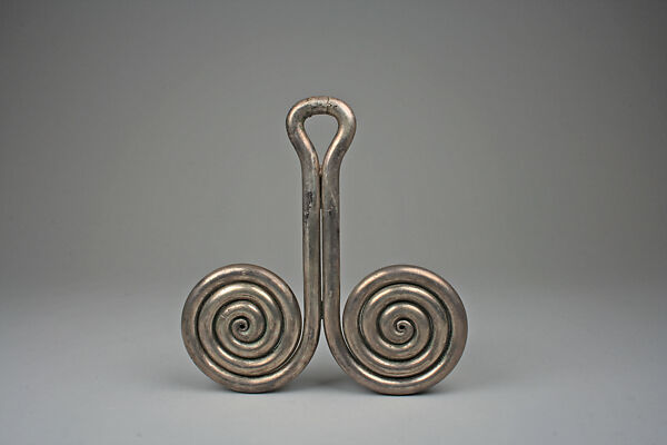 Ear ornament (Padung Padung), Silver, Karo Batak people 