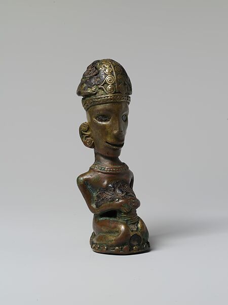 Finial from a Ritual Staff (Tungkot Malehat), Copper alloy, resin, brass, Toba Batak people
