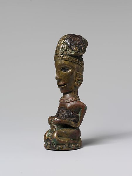 Finial from a Ritual Staff (Tungkot Malehat), Copper alloy, resin, Toba Batak people 