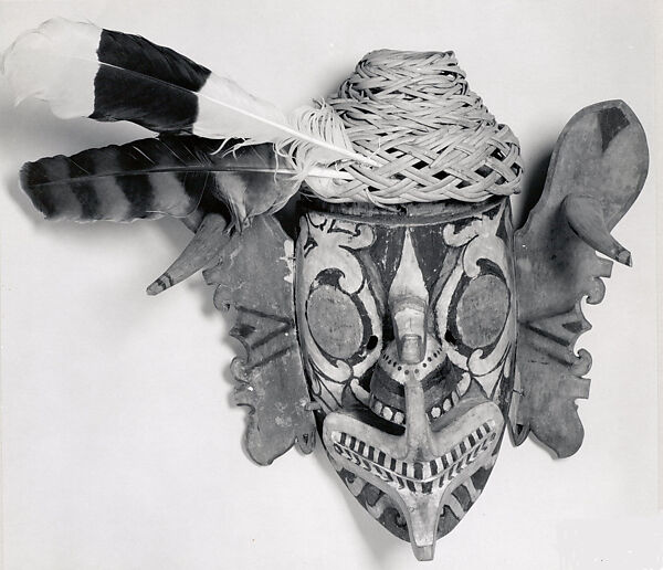 Mask (Hudoq), Wood, paint, fiber, feathers, Kenyah or Kayan peoples 