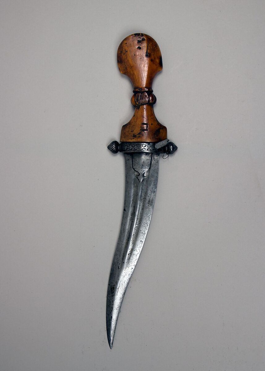 Dagger, Ivory, iron, steel, Indian 