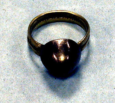 Ring, Silver, clay, Fon peoples 