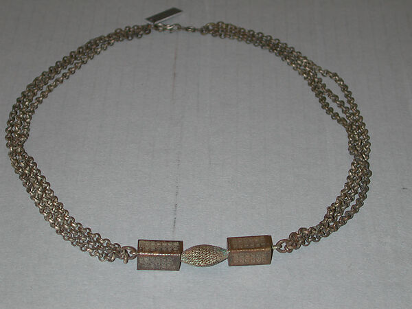 Necklace, Silver, metal, Fon peoples 