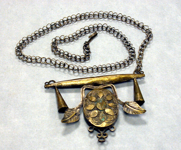 Necklace: Pendant (?), Fon artist, Silver, Fon peoples