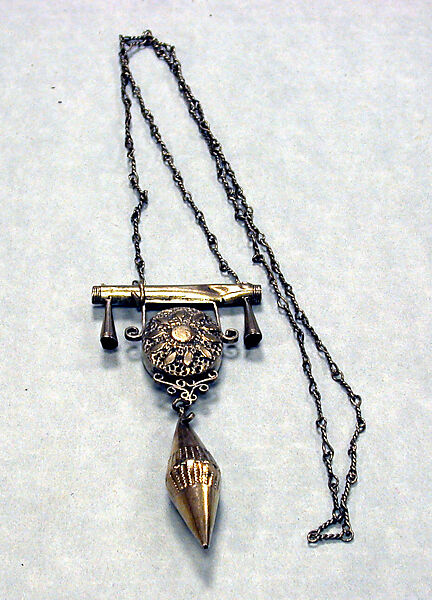 Necklace: Pendant, Fon artist, Silver, Fon peoples
