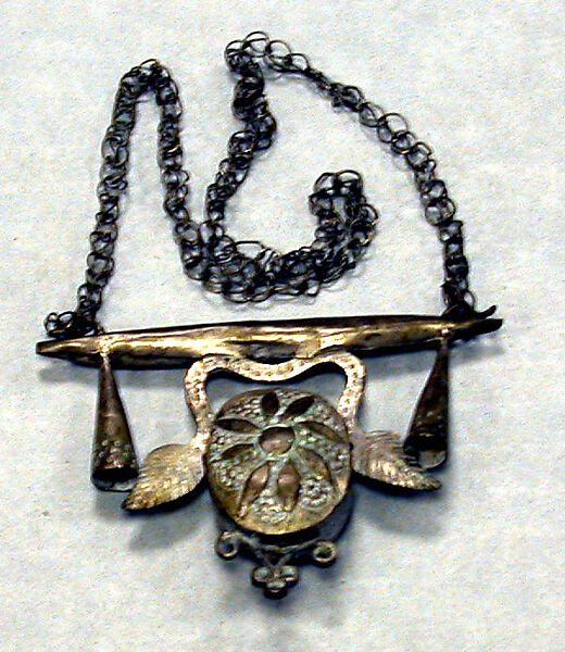 Necklace: Pendant (?), Fon artist, Silver, Fon peoples