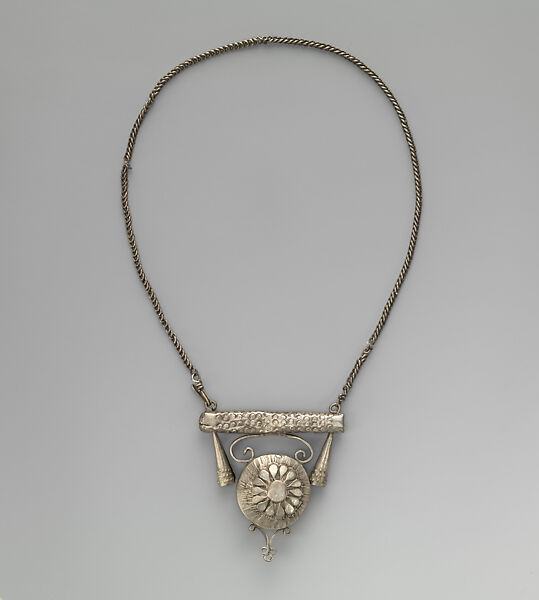 Necklace: Pendant, Silver, Fon peoples 