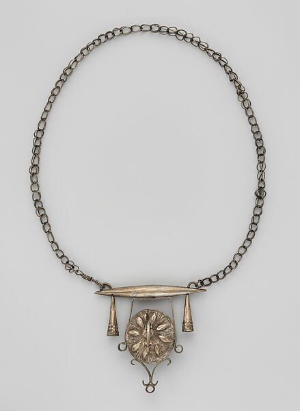 Necklace: Pendant, Silver, Fon peoples 