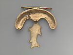 Pendant with Crescent and Fish, Fon artist, Silver alloy, Fon peoples