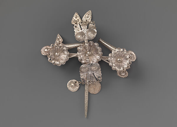 Brooch: Birds and Cannons, Silver, Fon peoples 
