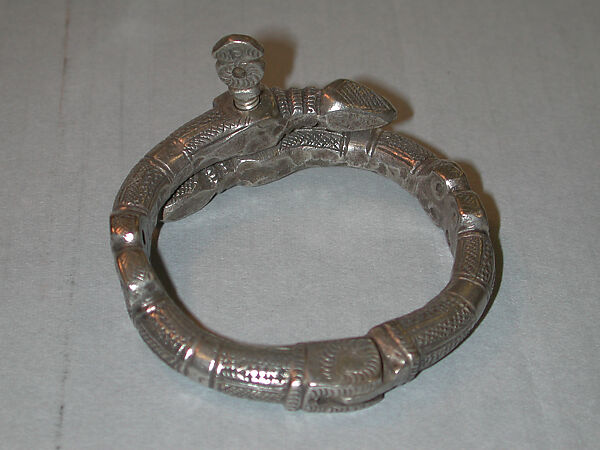 Bracelet: Snake, Silver, Fon peoples 