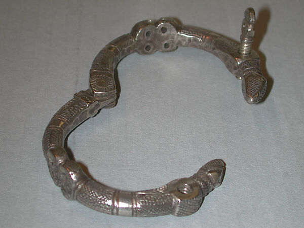 Bracelet: Snake, Fon artist, Silver, Fon peoples