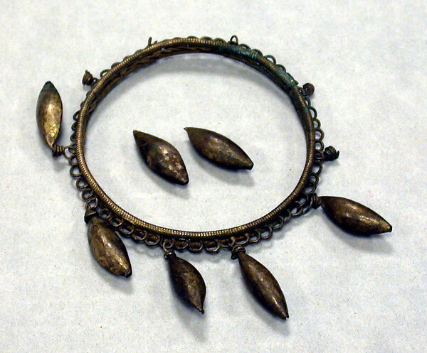 Bracelet: Seedpods, Silver, Fon peoples 